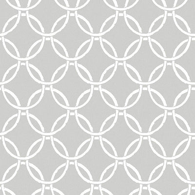 product image for Quelala Grey Ring Ogee Wallpaper from the Flora & Fauna Collection by Brewster Home Fashions 65