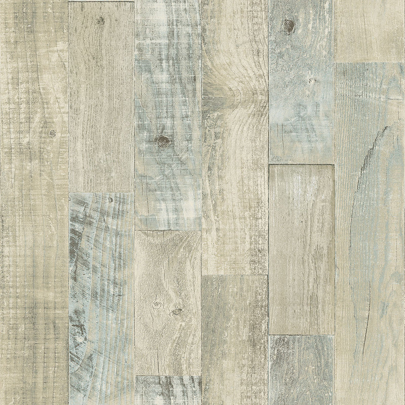 media image for Chebacco Taupe Wood Planks Wallpaper from the Thoreau Collection by Brewster 24