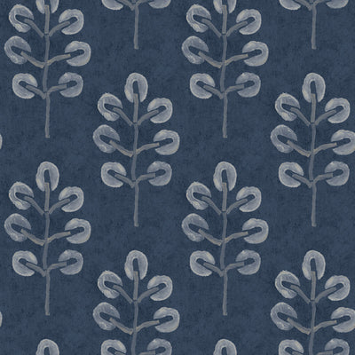 product image for Plum Tree Dark Blue Botanical Wallpaper from the Thoreau Collection by Brewster 46