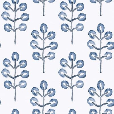 product image of Plum Tree Blue Botanical Wallpaper from the Thoreau Collection by Brewster 543