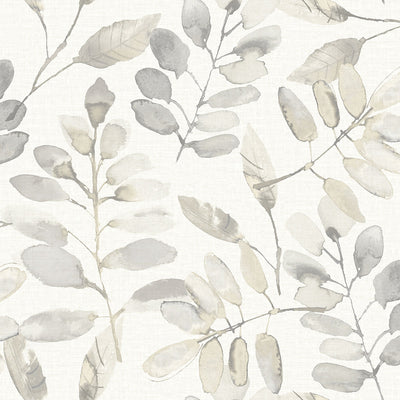 product image for Pinnate Taupe Leaves Wallpaper from the Thoreau Collection by Brewster 59