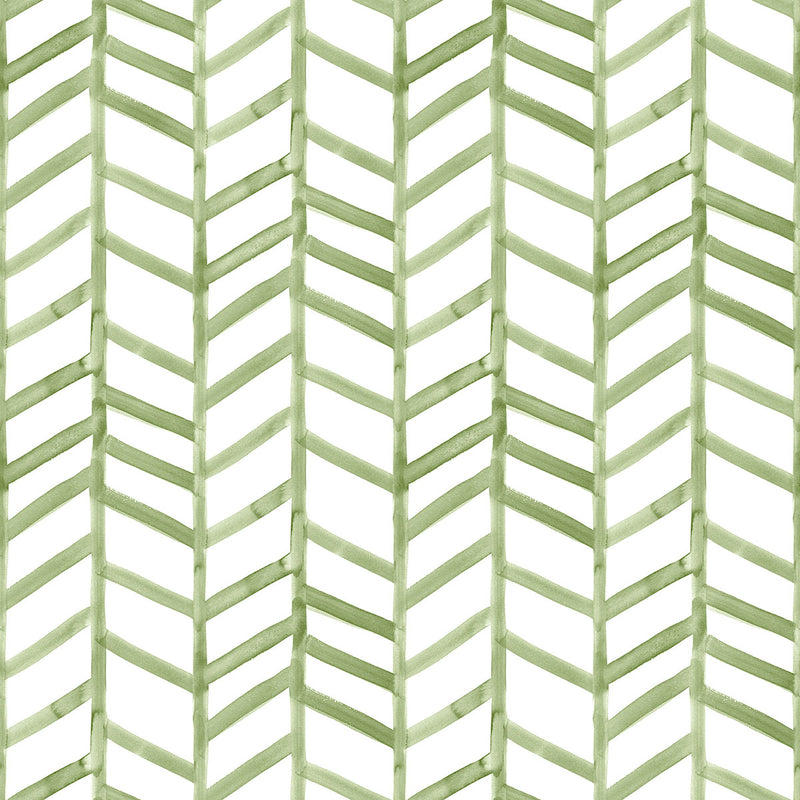 media image for Fletching Green Geometric Wallpaper from the Thoreau Collection by Brewster 278