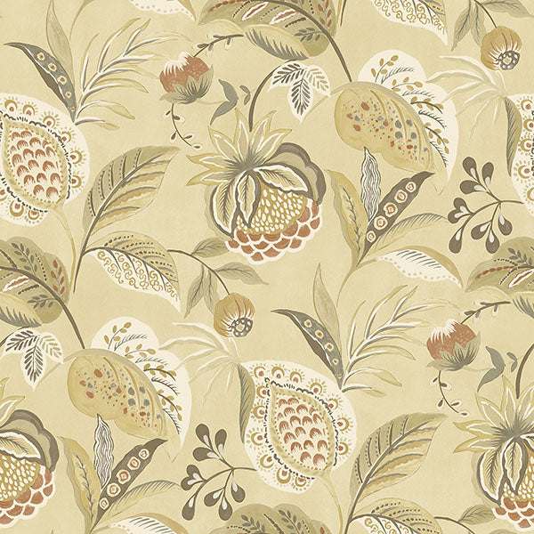 media image for Bohemian Mustard Jacobean Wallpaper 213