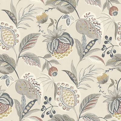 product image for Bohemian Grey Jacobean Wallpaper 49