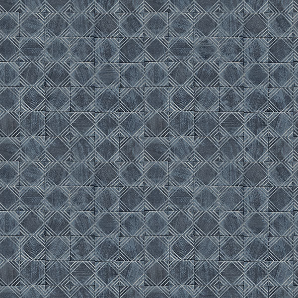 media image for Button Block Navy Geometric Wallpaper 299