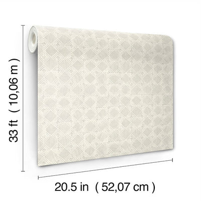 product image for Button Block Light Grey Geometric Wallpaper 28