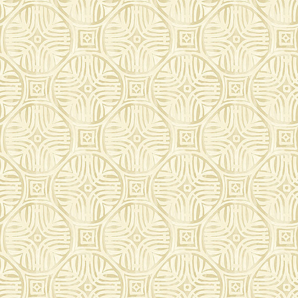 media image for Sandee Butter Medallion Wallpaper 238