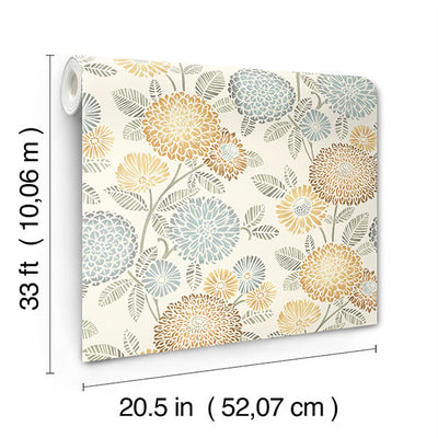 product image for Zalipie Apricot Floral Trail Wallpaper 75