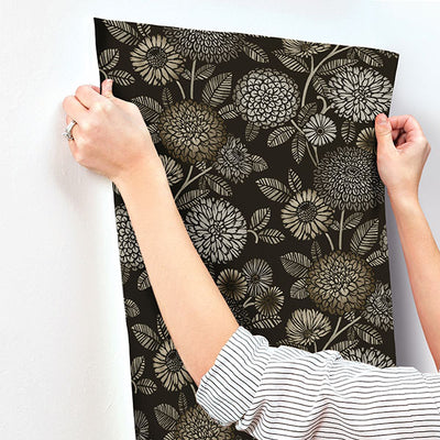 product image for Zalipie Black Floral Trail Wallpaper 60