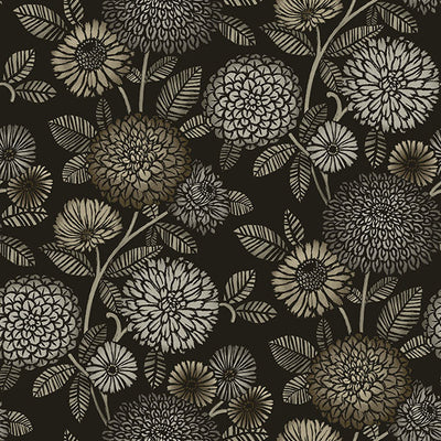 product image for Zalipie Black Floral Trail Wallpaper 22