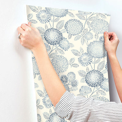 product image for Zalipie Blue Floral Trail Wallpaper 49