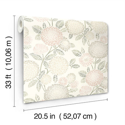 product image for Zalipie Blush Floral Trail Wallpaper 99