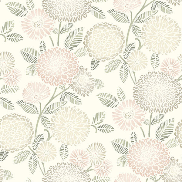 media image for Zalipie Blush Floral Trail Wallpaper 296