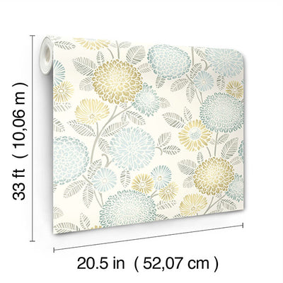 product image for Zalipie Lime Floral Trail Wallpaper 62