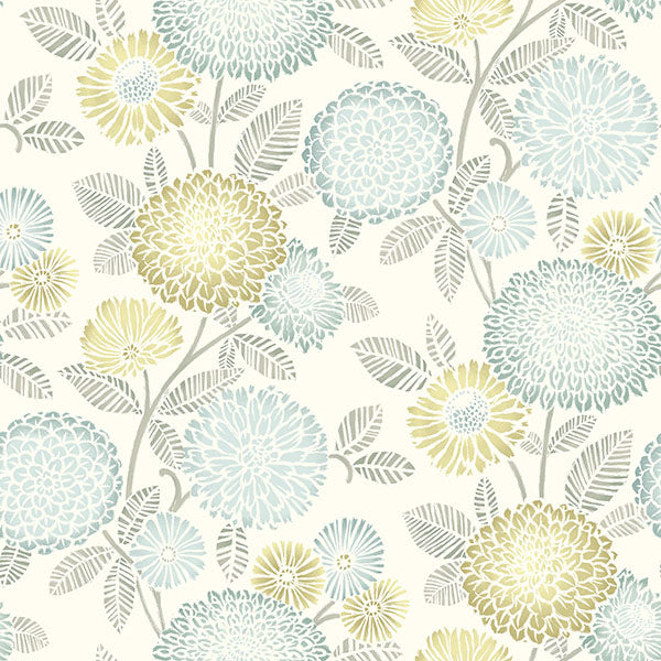 media image for Zalipie Lime Floral Trail Wallpaper 228