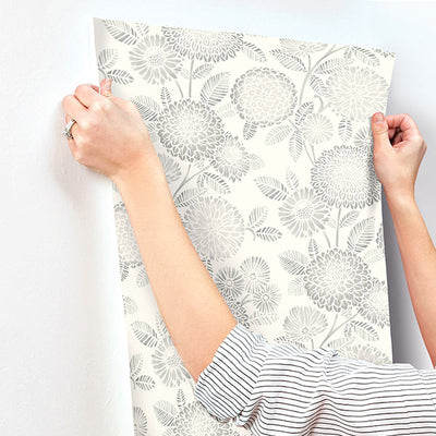 product image for Zalipie Grey Floral Trail Wallpaper 79