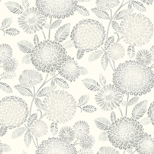 media image for Zalipie Grey Floral Trail Wallpaper 287