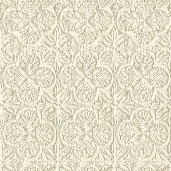 media image for Karachi Cream Wooden Damask Wallpaper 20