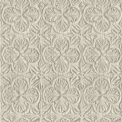 product image for Karachi Taupe Wooden Damask Wallpaper 53
