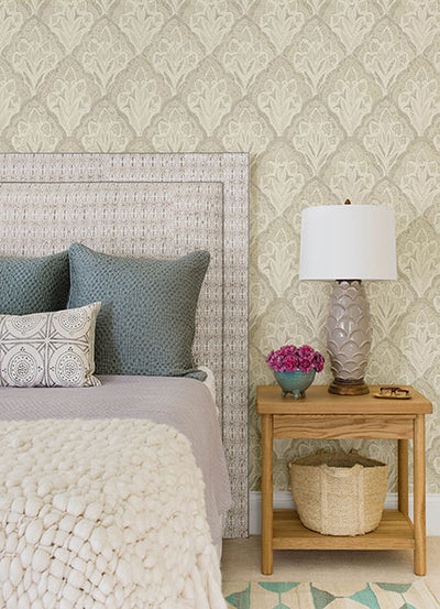 product image for Mimir Dove Quilted Damask Wallpaper 58