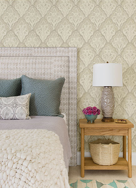 media image for Mimir Dove Quilted Damask Wallpaper 287