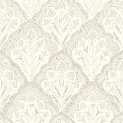 product image of Mimir Dove Quilted Damask Wallpaper 544