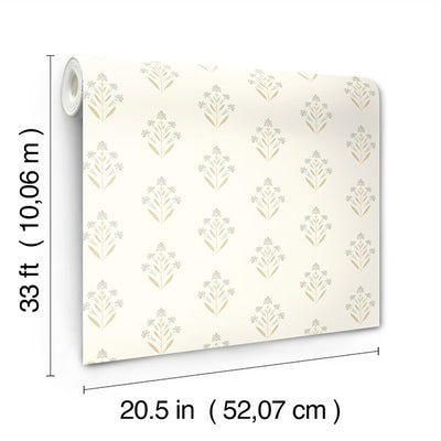 product image for Kova Yellow Floral Crest Wallpaper 61