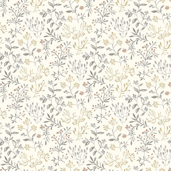 media image for Tarragon Grey Dainty Meadow Wallpaper 227