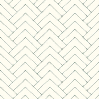 product image of Oswin Teal Tiered Herringbone Wallpaper 52