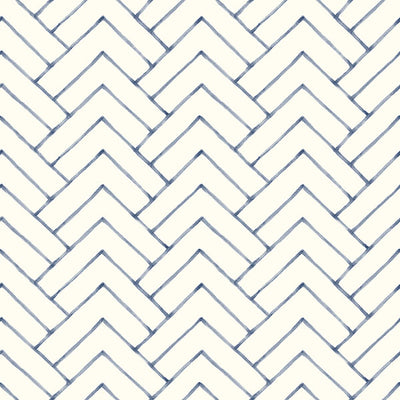 product image for Oswin Navy Tiered Herringbone Wallpaper 36