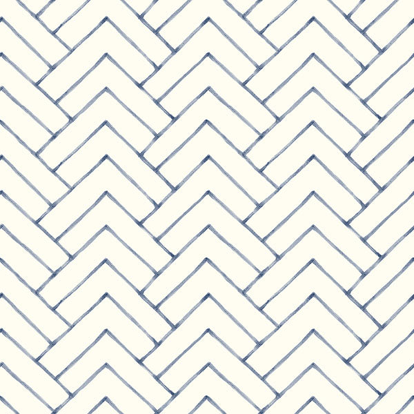 media image for Oswin Navy Tiered Herringbone Wallpaper 281