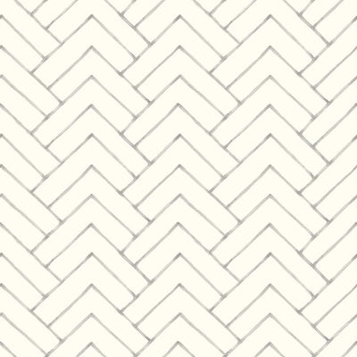 product image of Oswin Grey Tiered Herringbone Wallpaper 519