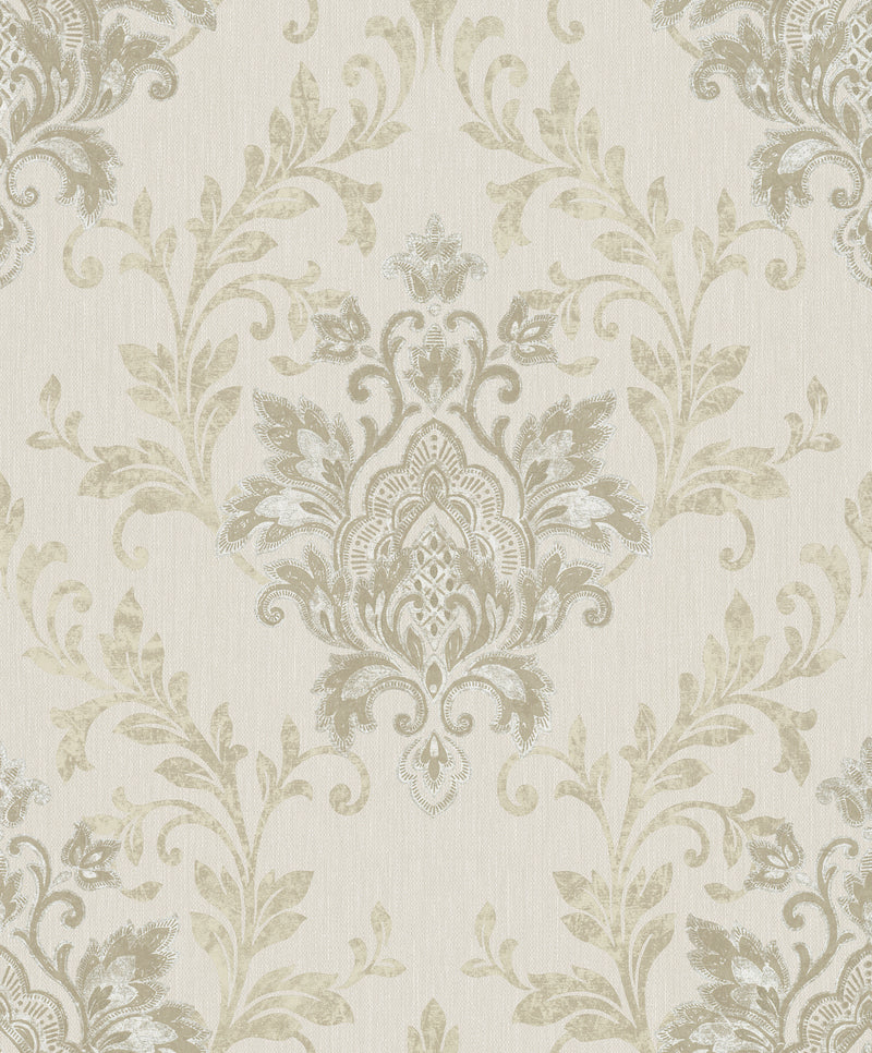 media image for Ornamental Beige Wallpaper from Serene Collection by Galerie Wallcoverings 259