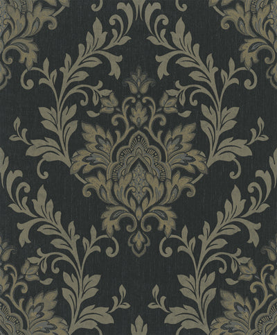 product image for Ornamental Black/Gold Wallpaper from Serene Collection by Galerie Wallcoverings 27