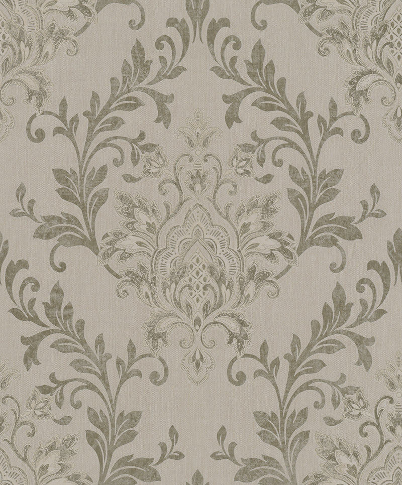 media image for Ornamental Neutrals Dark Wallpaper from Serene Collection by Galerie Wallcoverings 240