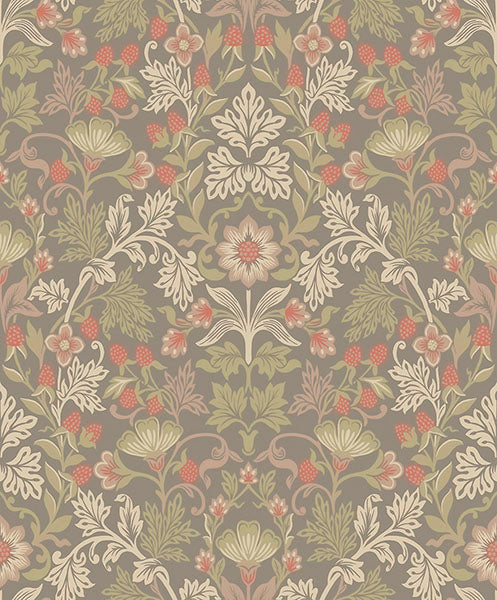 Shop Sample Lila Moss Strawberry Floral Wallpaper from the Posy ...