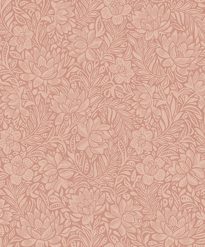 product image for Zahara Coral Floral Wallpaper from the Posy Collection by Brewster 99