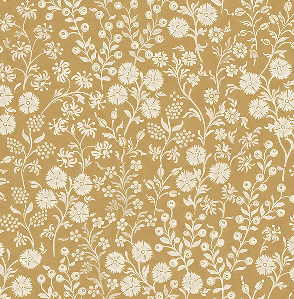 media image for Liana Gold Trail Wallpaper from the Posy Collection by Brewster 211