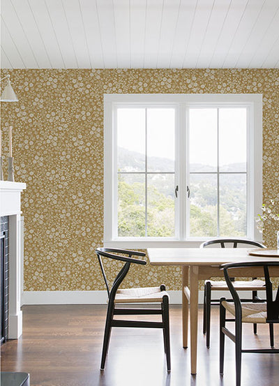 product image for Liana Gold Trail Wallpaper from the Posy Collection by Brewster 17