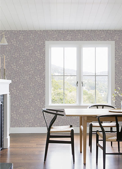 product image for Liana Periwinkle Trail Wallpaper from the Posy Collection by Brewster 92