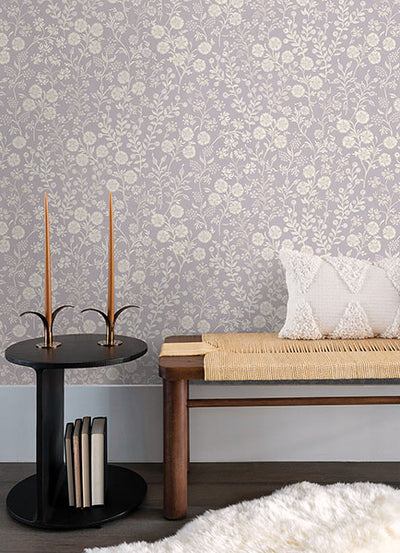 product image for Liana Periwinkle Trail Wallpaper from the Posy Collection by Brewster 37