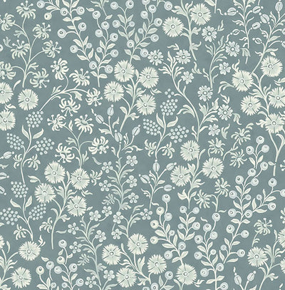 product image for Liana Teal Trail Wallpaper from the Posy Collection by Brewster 90