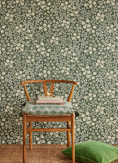 product image for Liana Evergreen Trail Wallpaper from the Posy Collection by Brewster 59