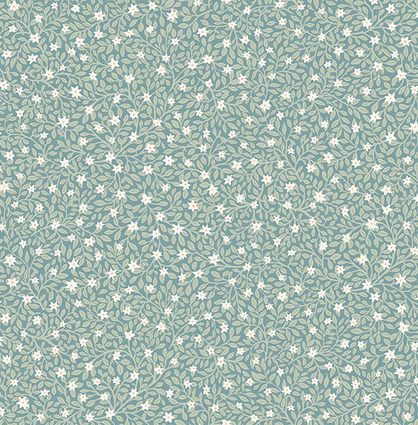 media image for Marguerite Sea Green Floral Wallpaper from the Posy Collection by Brewster 258