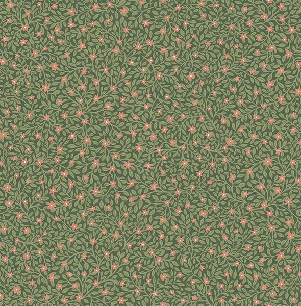 media image for Marguerite Green Floral Wallpaper from the Posy Collection by Brewster 211