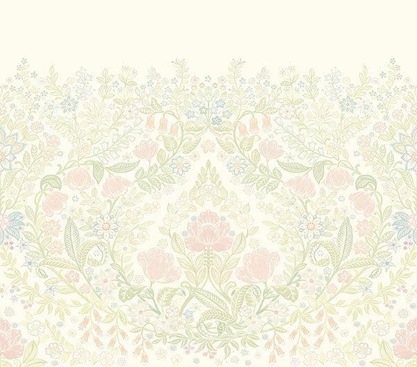 media image for Pastel Whimsical Wall Mural from the Posy Collection by Brewster 299