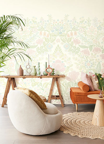 product image for Pastel Whimsical Wall Mural from the Posy Collection by Brewster 24