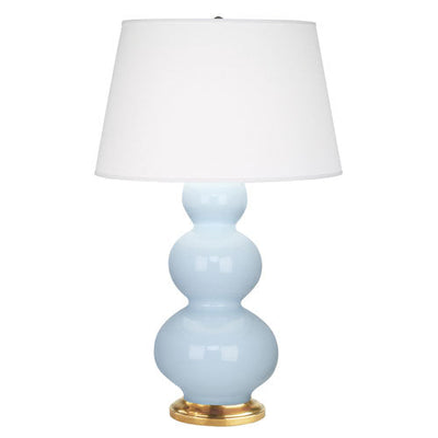 product image for triple gourd baby blue glazed ceramic table lamp by robert abbey ra 361x 3 98