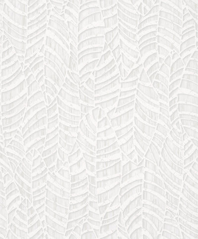 product image of sample leaves white grey wallpaper from serene collection by galerie wallcoverings 1 588