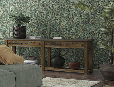 product image for Jungle Leaves Green Wallpaper from Eden Collection by Galerie Wallcoverings 69